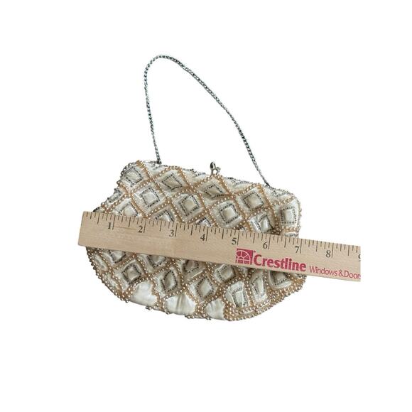 VTG Beaded Purse Bag by Debbie Made in Japan Flapper Night Out Chain READ - Picture 10 of 10